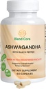 Black Pepper Ashwagandha 보충제가있는 Ashwagandha - Immune Support, Energy Boost - Non-GMO Vegan Friendly Ashwagandha Complex의 60 카운트 Pure Ashwagandha 캡슐