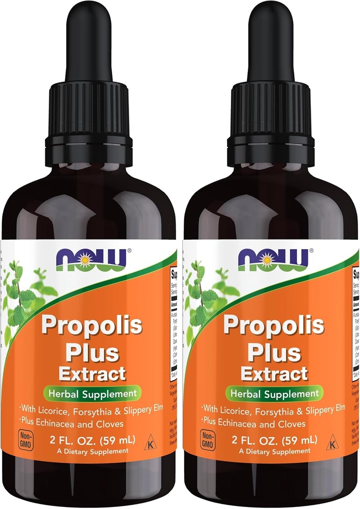 지금 보충 교재, Propolis Plus는 Dropper, 초본 보충물, 2-Ounce (포장 2)를 가진 액체를 추출합니다