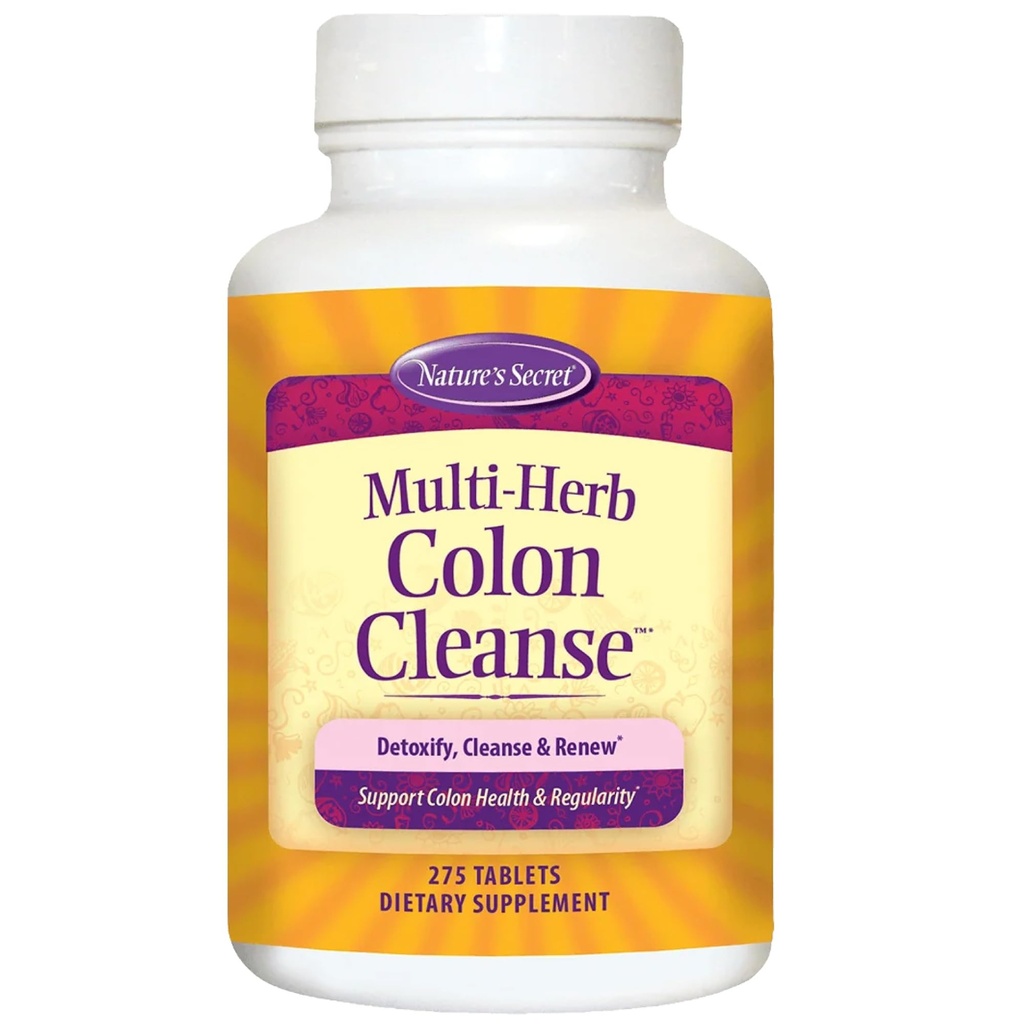 자연의 비밀 Multi-Herb Colon Cleanse, 275 정제