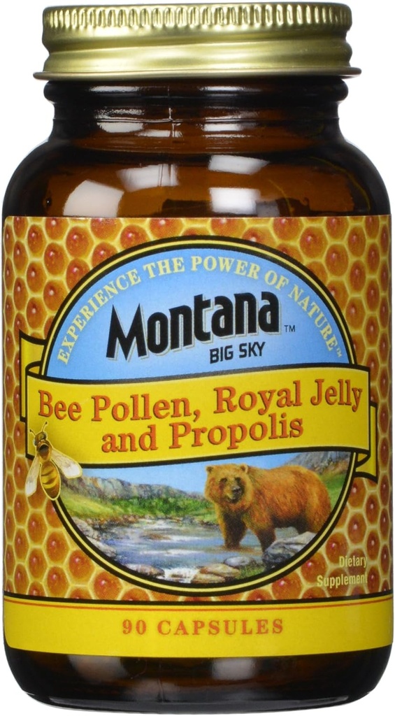 Bee Pollen Royal Jelly 및 Propolis 캡슐, 90 카운트 (12 팩)