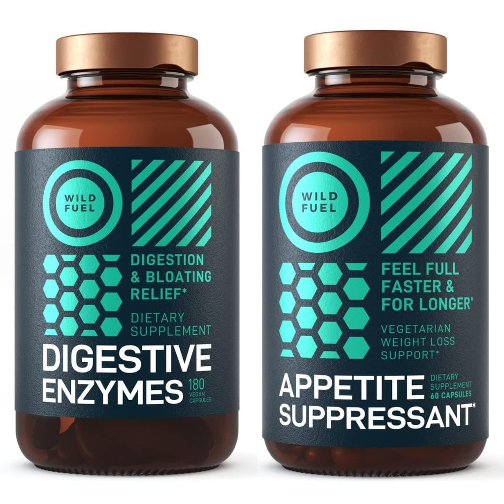 WILD FUEL 소화 효소 및 Appetite 억제제 Diet 지원 뭉치