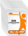 BulkSupplements.com Ferrous Fumarate 분말 - 남성과 여성을위한 필수 미네랄, 철 보충 - Gluten 무료, 서빙 당 55mg, 1kg (2.2 파운드) (팩 5)