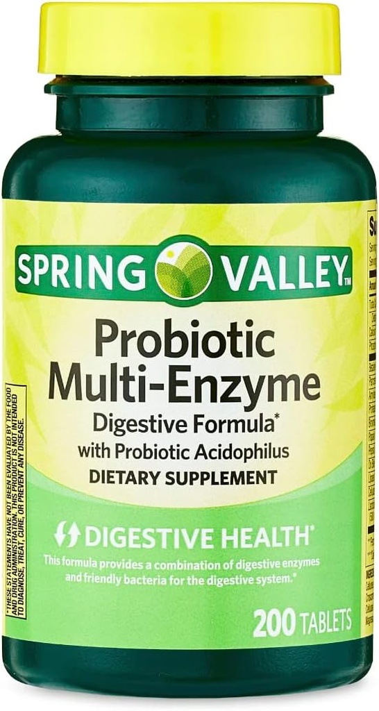 스프링 밸리 Multi-Enzyme Probiotic 200 정제