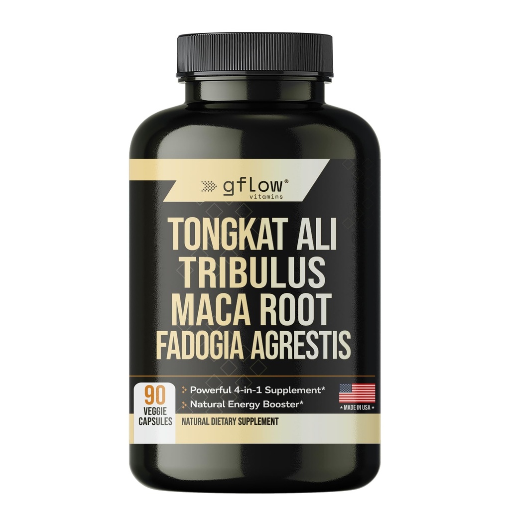 Tongkat Ali for Men & Women- Extra Strength Formula with Fadogia Agrestis and Tribulus with Maca Root - Stamina, Vitality, Energy, Mood Support | 미국에서 제작