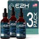 E2H Natural Black Currant Extract, Cold Pressed Black Currant Seed - 면역 체계 건강 - 빠른 흡수 액체 (3 병)