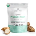 FOS Prebiotic 분말을 가진 유기 Inulin, 누설 Gut를 위한 녹는 섬유, 빙, 소화, 급식 친절한 박테리아 (Probiotics), 1개의 Scoop 매일 1개 lb (90의 서빙)