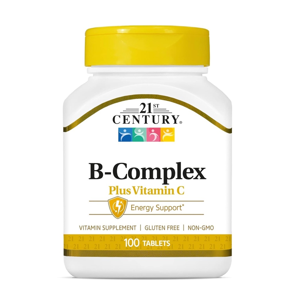 21st Century Healthcare, B Complex Plus 비타민 C, 정제 100 개 (팩 1)