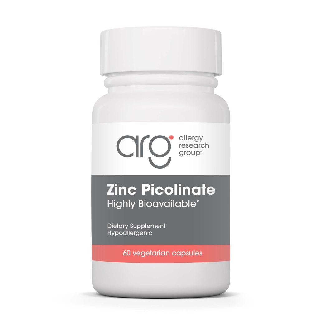 알레르기 연구 그룹 아연 Picolinate 보충교재 - 지원 정상적인 건강 면역 반응, 높게 Bioavailable, 잘 아bsorbed, Hypoallergenic의 채식 캡슐 - 60 조사