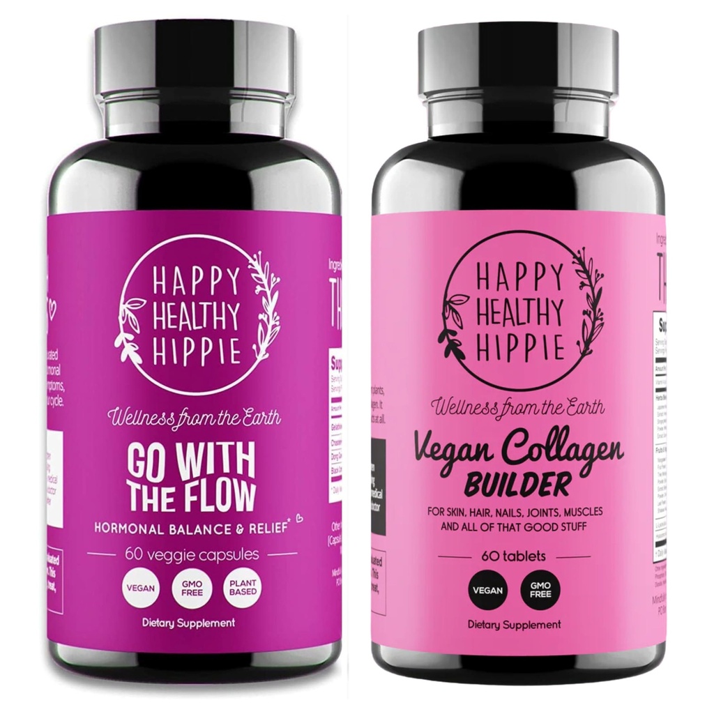 행복한 건강한 Hippie Vegan 교원질 건축업자 w/Hyaluronic 산 & 여자를 위한 교류 호르몬 균형으로 이동