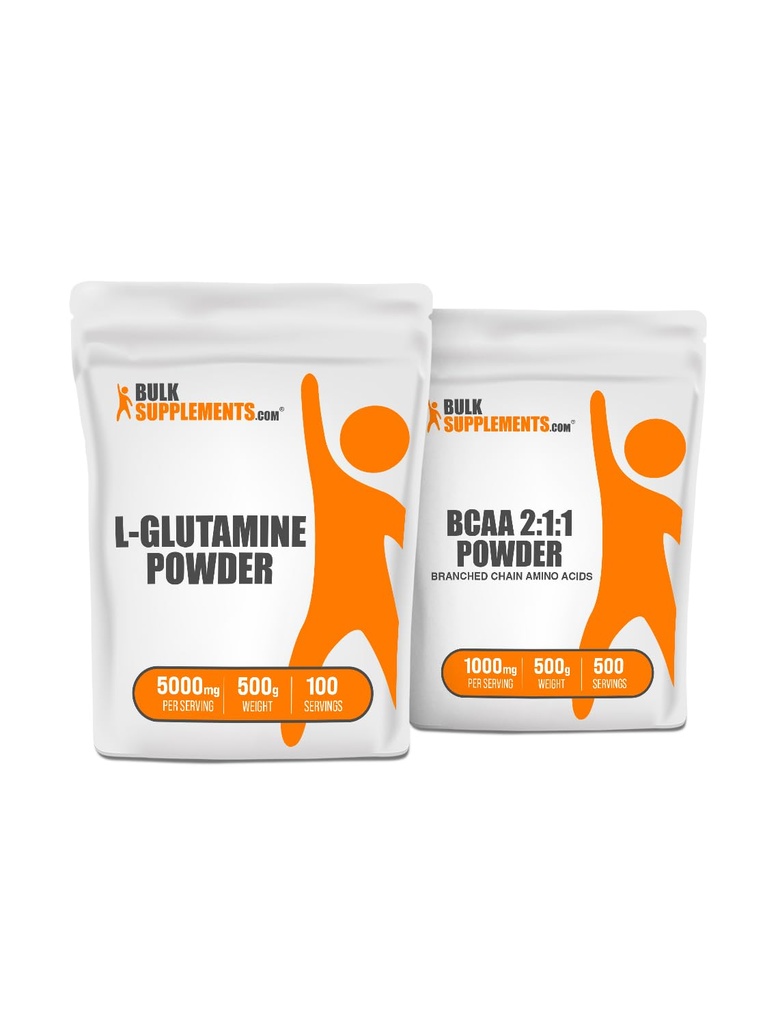 대량 보충 L 글루타민 500g + BCAA 2:1: 1 500g 뭉치