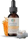 성인을위한 LeVITA8 프리미엄 버섯 드롭 - 100 % 천연 베리 맛 - Lions Mane Liquid, Cordyceps Extract & B12의 합성 혼합 - 빠른 흡수 드롭 (1oz, 30 일 공급)