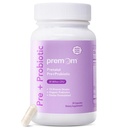 여성을위한 Premom Prenatal Pre & Probiotics : 18 Diverse Organic Prebiotics Strains - Digestive, 30 Billion CFU, Gut & Immune 건강 지원 - 매일 캡슐