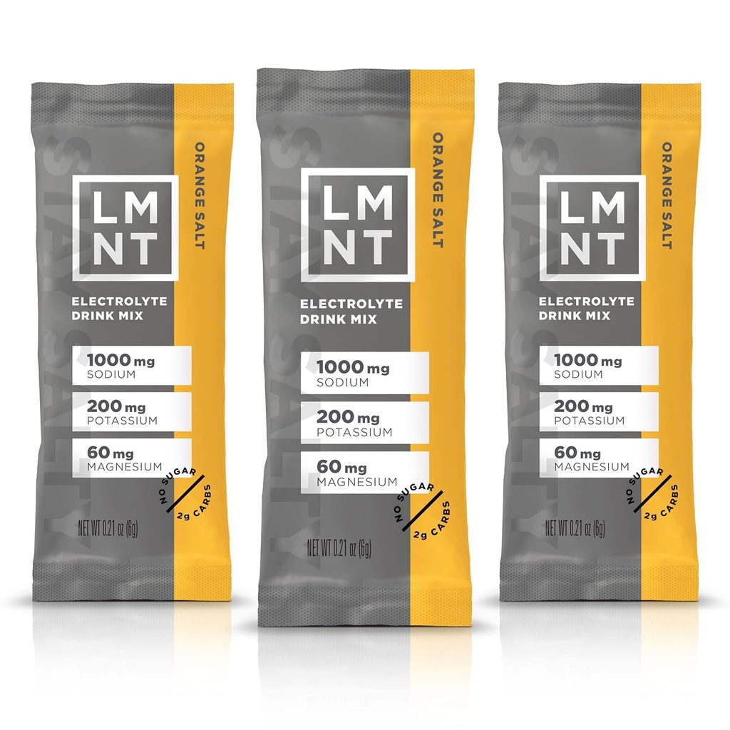 LMNT Keto Electrolyte Powder Packets| Paleo Hydration Powder|아니 설탕, 인공 성분 | 오렌지 소금 | 30 스틱 팩