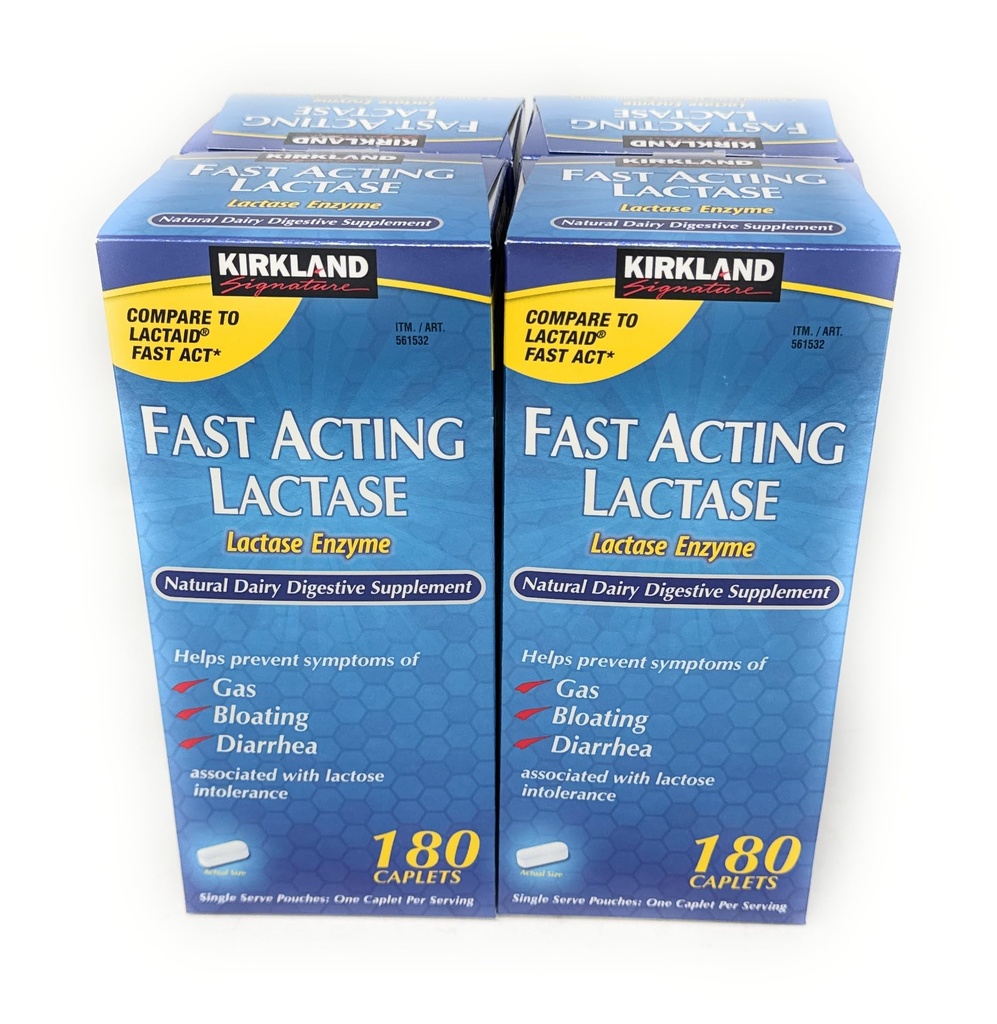 Kirkland 서명 빠른 행동 lactase, (4 팩) 720 모자