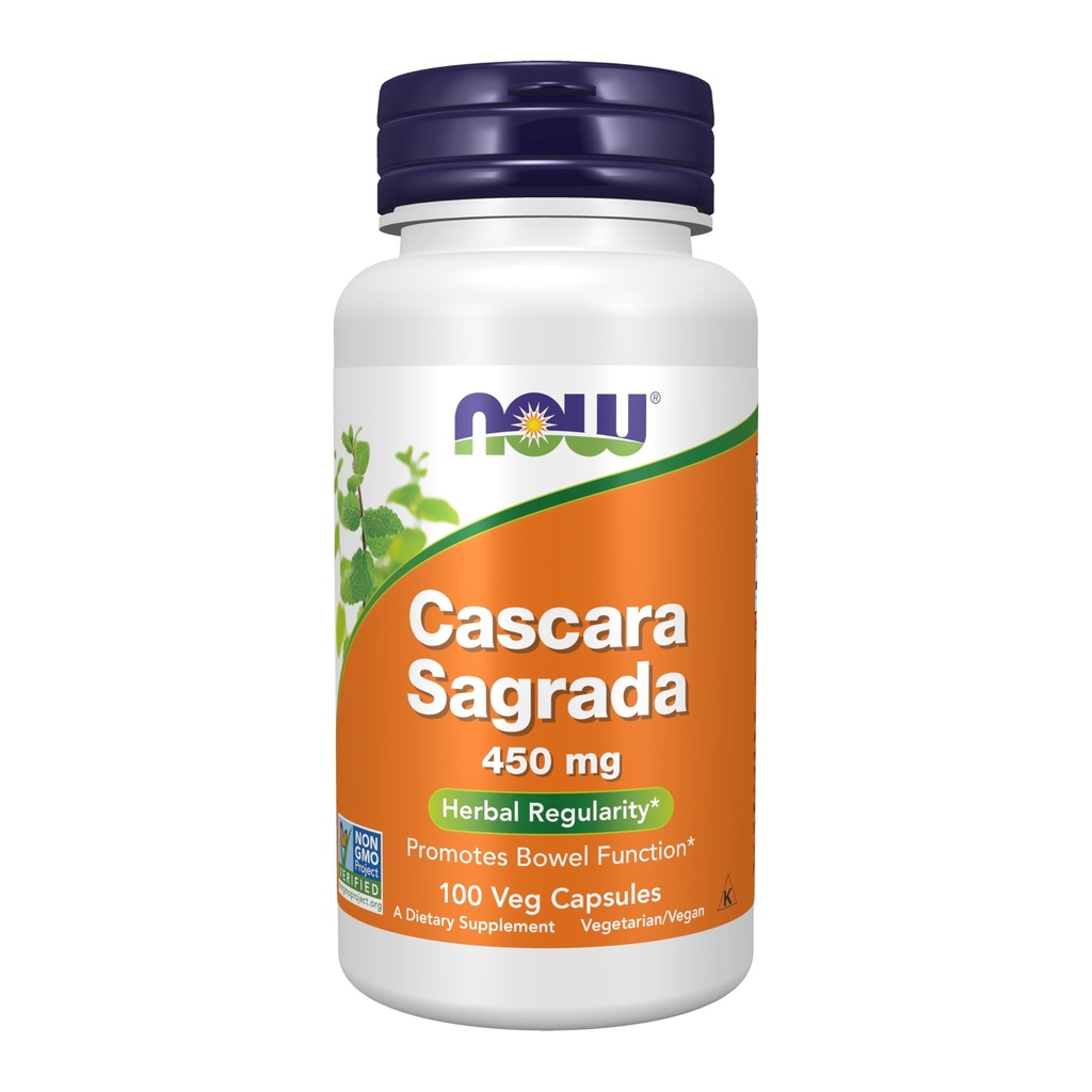 지금 식품 보충제, Cascara Sagrada (Rhamnus Purshiana) 450 mg, 초본 일반 *, 100 Veg 캡슐