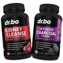 Kidney Cleanse Detox & 활성 Charcoal - 자연적인 Cranberry & Uva Ursi 추출물은 Kidney, Bladder & Urinary Tract Health를 지원합니다 - Stomach Gas & Bloating 지원을 위한 코코넛 숯 약