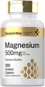 의사의 방법 마그네슘 보충 500mg | 100 코팅 모자 | 마그네슘 산화물 | 채식주의, 비 GMO, 글루텐 무료