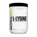 NutraBio L-Lysine 분말 500g – 단백질 대사, 교원질 지원, & 면역성 건강을 위한 근본적인 아미노산 – 순수한, 불연성, 비 GMO, Vegan- 500 서빙