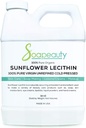 Sunflower Lecithin 액체 기름 | 찬 압박되는 불확실한 | USP 급료 Unbleached 100% 순수한 자연적인 해바라기 Lecithin 기름 | 피부 Moisturizer, 비누 만들기, 로션 | 32 fl oz