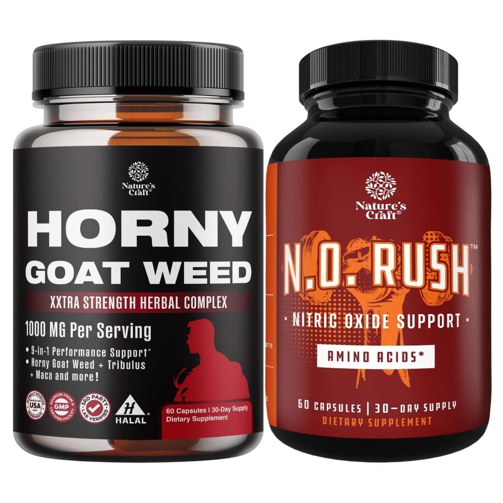 Horny Goat Weed Extract Complex 및 Energizing Nitric Oxide Supplement for Men - Tribulus Saw Palmetto L Arginine 및 Tongkat Ali Extract - Beet Root가있는 남성을위한 니트로 산화물 알약