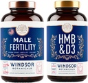 비타민 D3와 칼슘과 남성 불임 지원 뭉치를 가진 WINDSOR BOTANICALS HMB