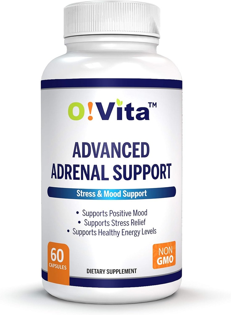 Ashwagandha, Panax Ginseng, 지원 Adrenal 동맥 건강 2-Month 공급 (60 비 GMO 캡슐)를 가진 진보된 Adrenal 지원