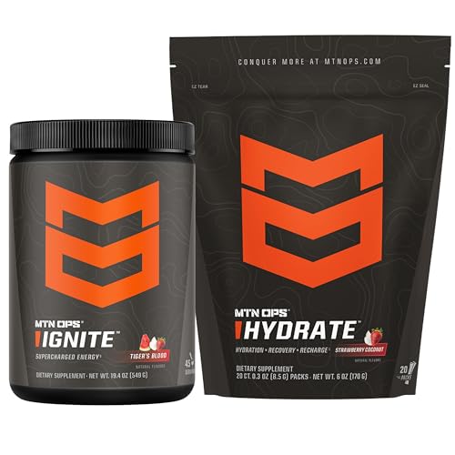 MTN OPS Ignite 타이거의 혈액 + Hydrate Strawberry 코코넛 번들