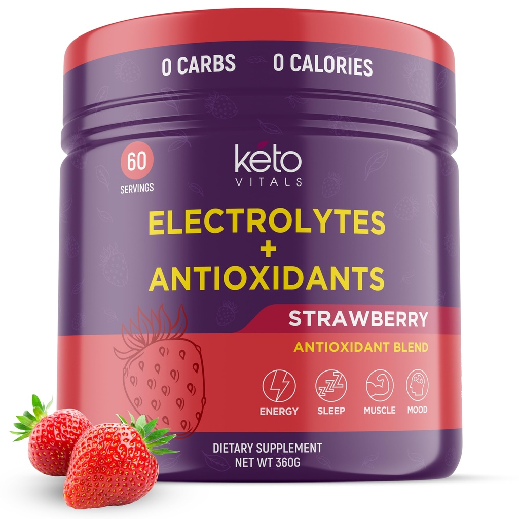 Keto Vitals Antioxidant Electrolytes Powder - 칼륨, 마그네슘, 나트륨, 칼슘과의 일체형 일체형 일체형 일체형 일체형 일체형 일체형 일체형 일체형 일체형 일체형 일체형 일체형 일체형 분말