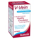 HealthAid V-Vein, 다리와 피트, 60ct, 한 번 매일, Ginkgo, 포도 씨앗, 비타민 C 및 Bilberry, Vegan을위한 건강한 순환을위한 Beneficial 영양소