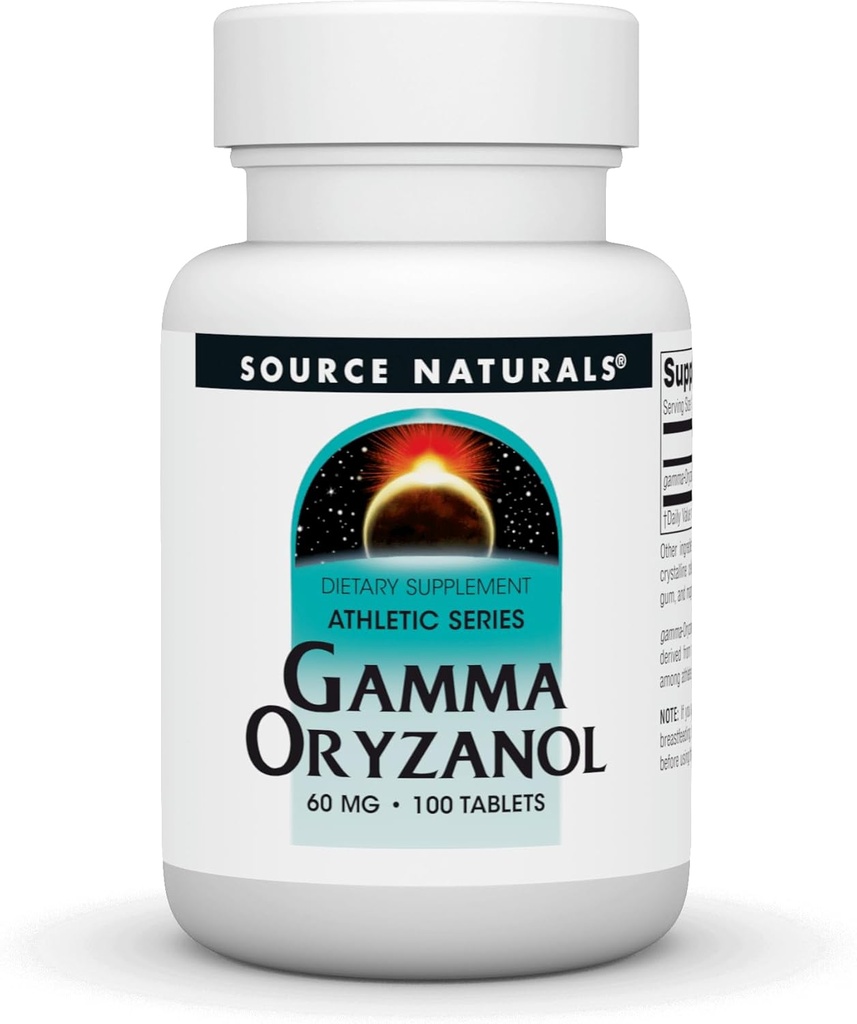 Source Naturals Gamma Oryzanol 60 mg - Athletic 시리즈 다이어트 보충 - 100 정제
