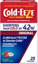 Cold-EEZE Natural Cherry 아연 Lozenges, Homeopathic Cold Remedy, Common Cold, Sore Throat, Cough, Congestion 및 Post Nasal Drip의 지속 시간을 감소, 25 Count