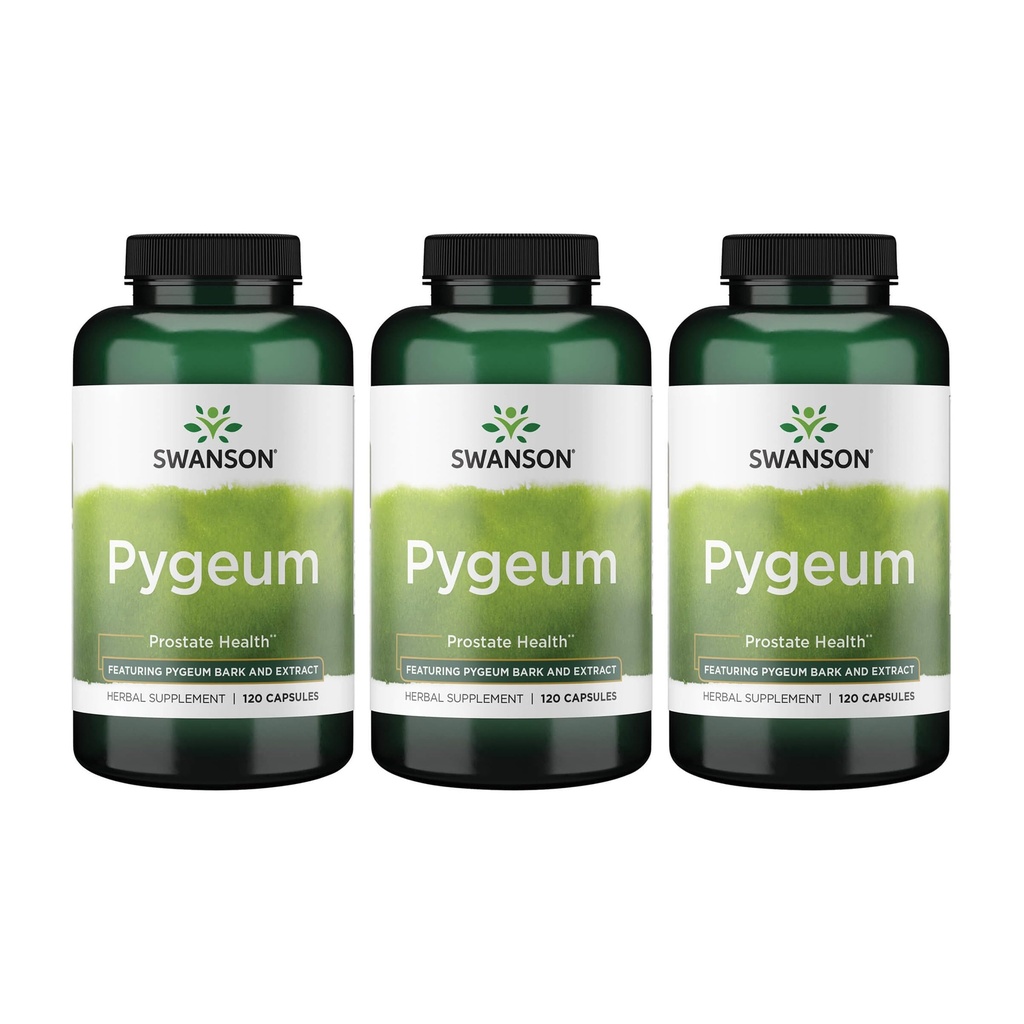 Swanson Pygeum - 초본 보충 - 남자의 건강 보충 - (120 캡슐 각각, 400 mg) 3 팩