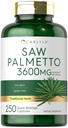 Carlyle Saw Palmetto for Men and Women | 3600 mg | 250 캡슐 | 허브 추출물 보충 | Serenoa Repens | 비 GMO 및 글루텐 무료