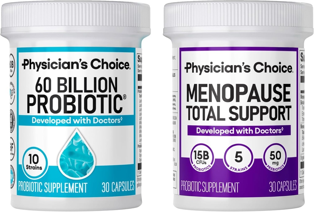 Physician 's CHOICE Menopause 지원 + 소화 건강 지원 번들 - 30ct