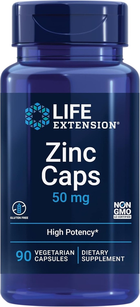 생활 연장 Lysine 620mg와 아연 50mg - 100 채식 캡슐 및 90 채식 캡슐