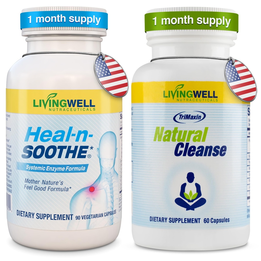 HEAL-N-SOOTHE 자연적인 세척 보충교재 Proteolytic 효소 및 자연적인 소화 건강 보충교재