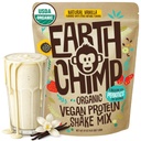 EarthChimp Organic Vegan Protein Powder - Probiotics - Non GMO, Dairy Free, Non Whey, 여성 및 남성을위한 식물 기반 단백질 분말, 글루텐 무료 - 52 서빙 64 Oz (Vanilla)