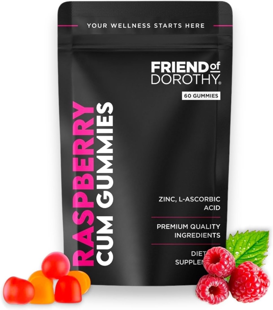 라즈베리 C * M Gummies – 정액 볼륨 및 부하 개선 – 정액 볼륨 보충 – 60 캡슐
