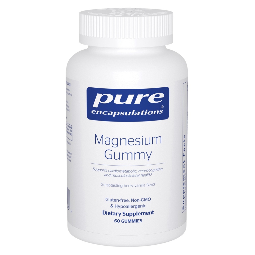 Pure Encapsulations Magnesium Gummy - 마그네슘 시트 레이트 - 지원 심장 건강 및 휴식 * - 어린이 및 성인 - Vegan & <0.5g 당 설탕 - 60 Gummies