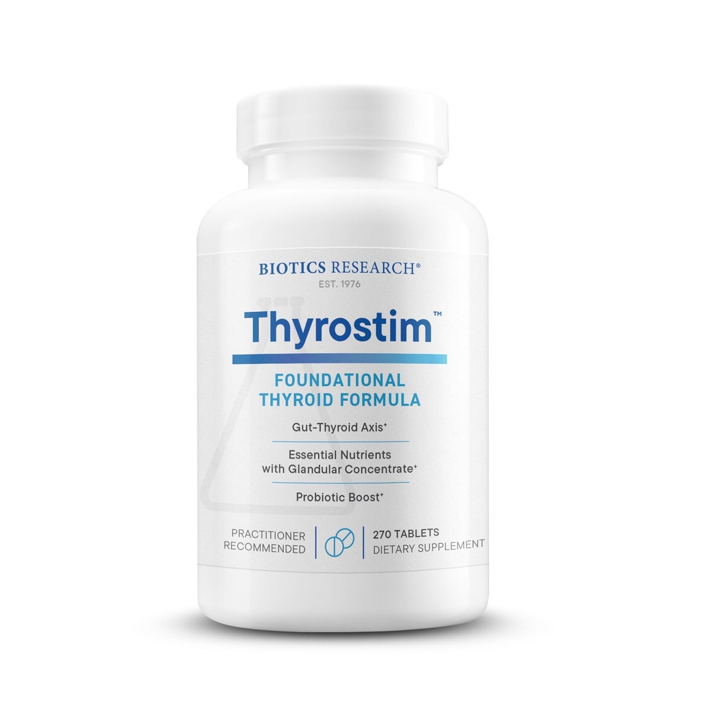 Biotics 연구 Thyrostim TM–Endocrine & 여성 및 남성을위한 갑상선 지원 - 보충 균형 갑상선 호르몬, 지원 Thyroid 동맥, Boost Metabolism, Aid Digestion & Nervous System–270 정제