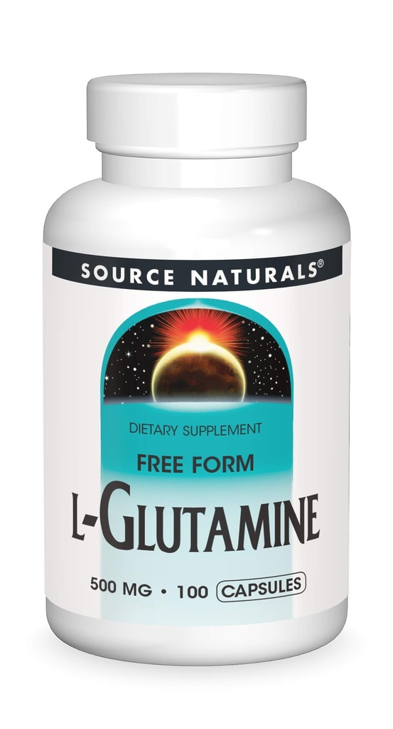 Source Naturals L-Glutamine - Metabolic Energy를 지원하는 무료 양식 아미노산 - 100 캡슐