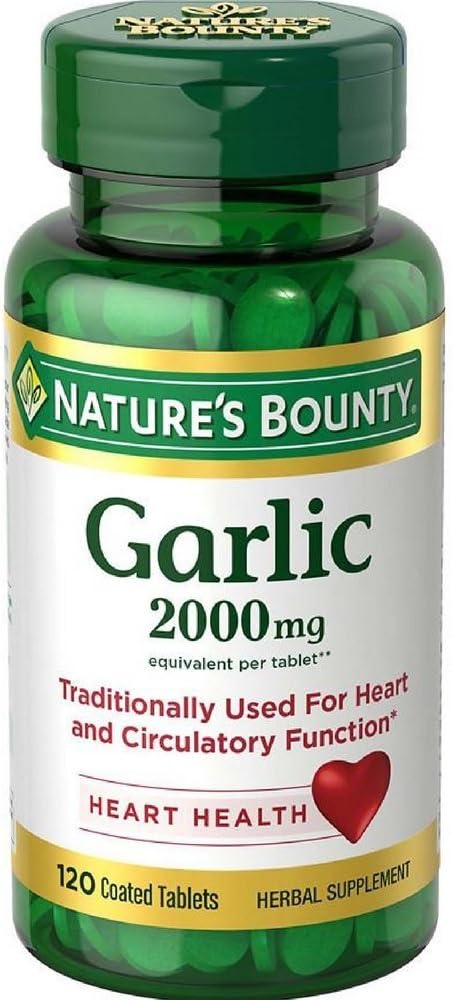 자연의 현상, (5 팩) 마늘, 2,000 mg, 120 코팅 정제