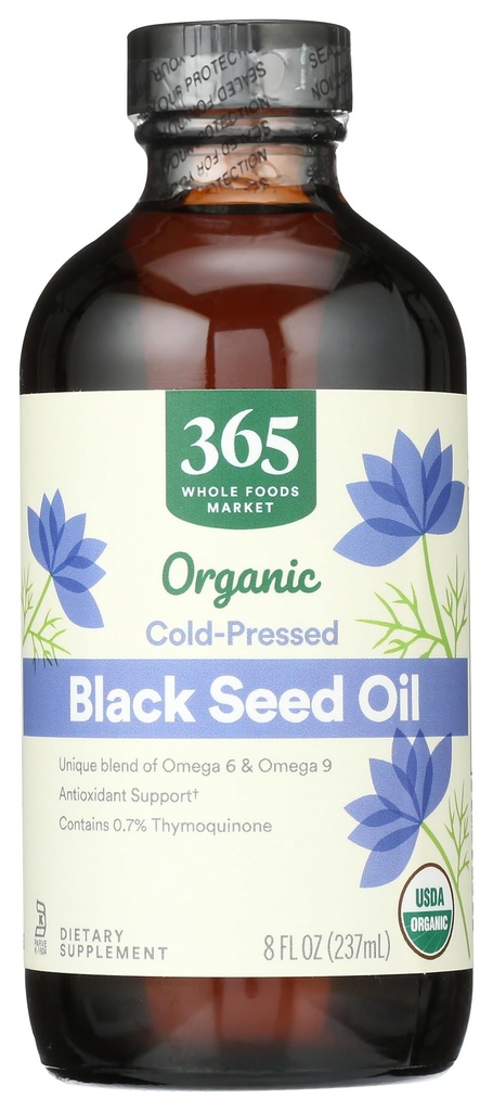 전체 식품 시장, 유기 블랙 씨 오일, 8 Fl Oz