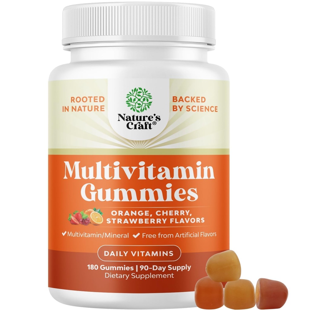 성인을 위한 유력한 매일 Multivitamin Gummies - 비타민 D A C E B12 아연과 Biotin의 웰니스 혼합 - 에너지와 면역력을 위한 성숙한 비타민 거미 - 비 GMO 글루텐 자유로운과 Halal - 180 구미
