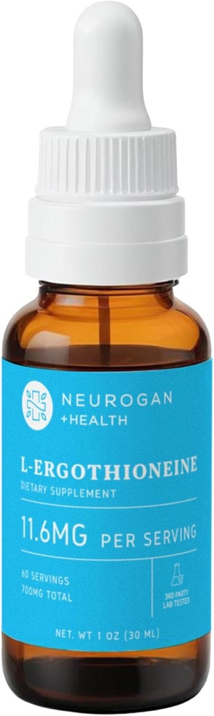 Neurogan L-Ergothioneine 액체 보충교재 - 700 MG 60 서빙 (1 OZ) - 산화 방지제 지원, 건강한 시효 & 뇌 연료* - 미국에서 만드는