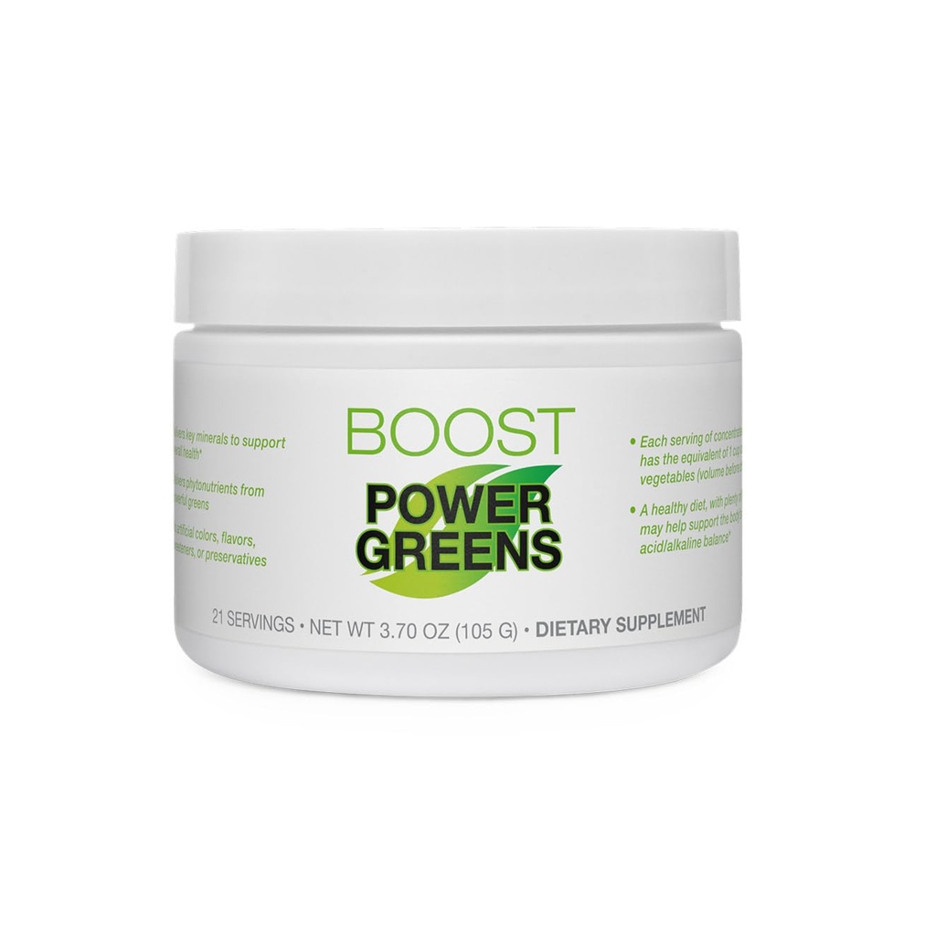 BODi Power Greens Boost - 여성 및 남성 - Spinach, Chlorella, Cucumber, Kale, Celery & Matcha의 Phytonutrients와 Superfood 보충 - 인공 색상 또는 맛 없음, 21 서빙