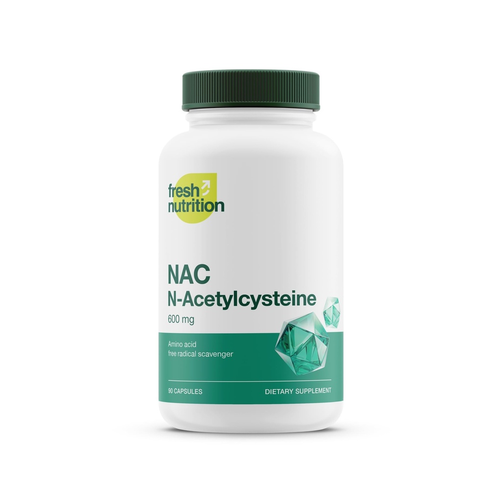 NAC 보충교재 - N 아세틸 Cysteine - 높은 노출량 600mg - 아미노산 - Vegan 친절한 - 순수한 NAC 분말 - 90의 캡슐