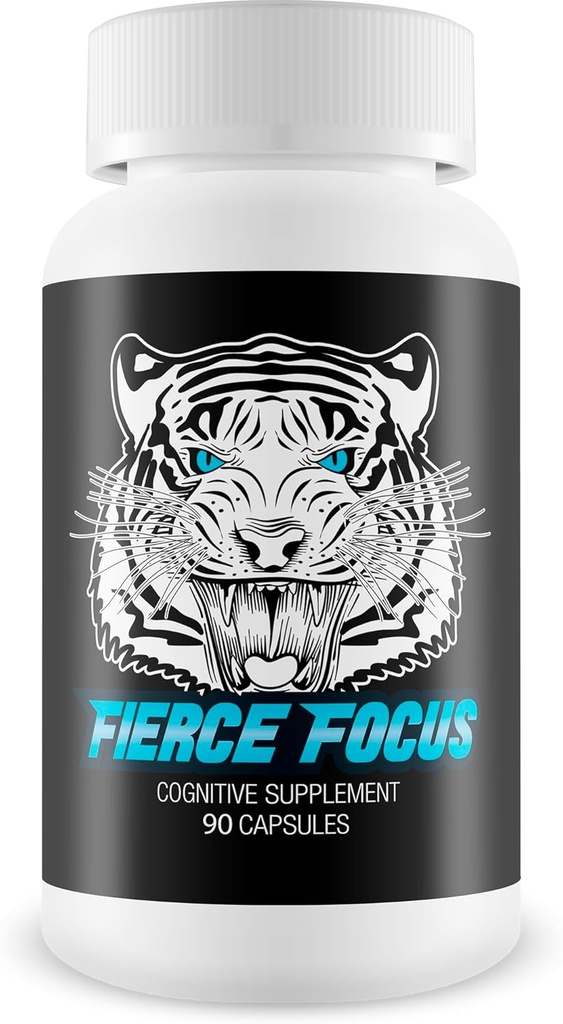 Fierce 초점 자연적인 뇌 기능 지원 - 기억, 초점 & 명확성 공식 - 광학적인 성과 자연적인 Nootropic 및 Cognitive 지원 보충교재 - DMAE- 30의 캡슐