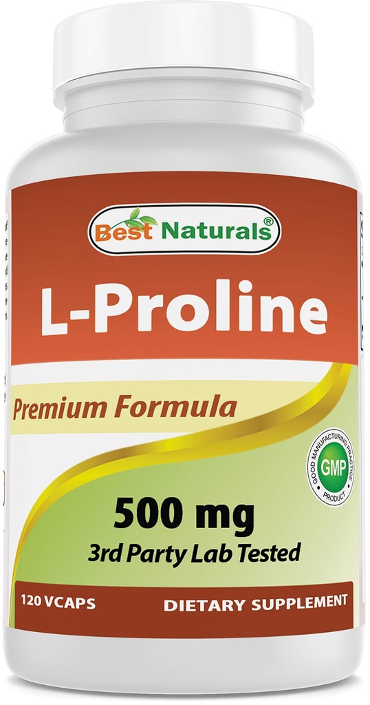 제일 자연적인 L-proline 아미노산 규정식 보충교재 500 Mg, 120 조사 (817716014456)