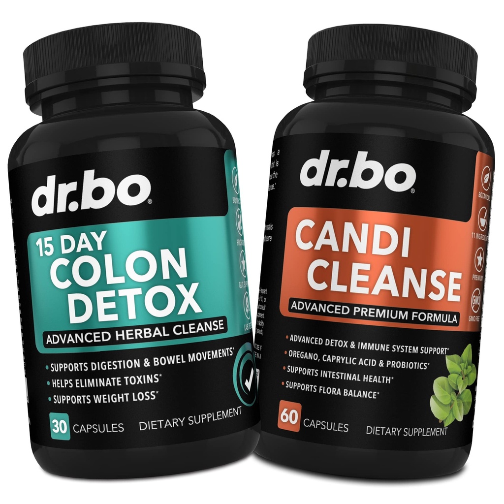 Colon Candi Cleanse Detox Support - 안티 오버그로우 & 15 일 인서트 클렌징 알약 및 Probiotic - 변비 완화를위한 균형 제어 및 빠른 행동 자연 래시 - Bowel Movement Gut Health